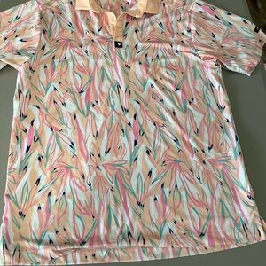 COPY - Bad Birdie Pastel Polo Shirt Large